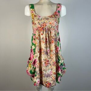 ❤️ H&M Floral Print Sleeveless Midi Dress - Pink and Green 6